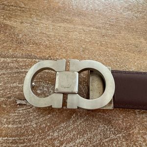 Salvatore Ferragamo Reversible Gancini Belt (Black /Brown)